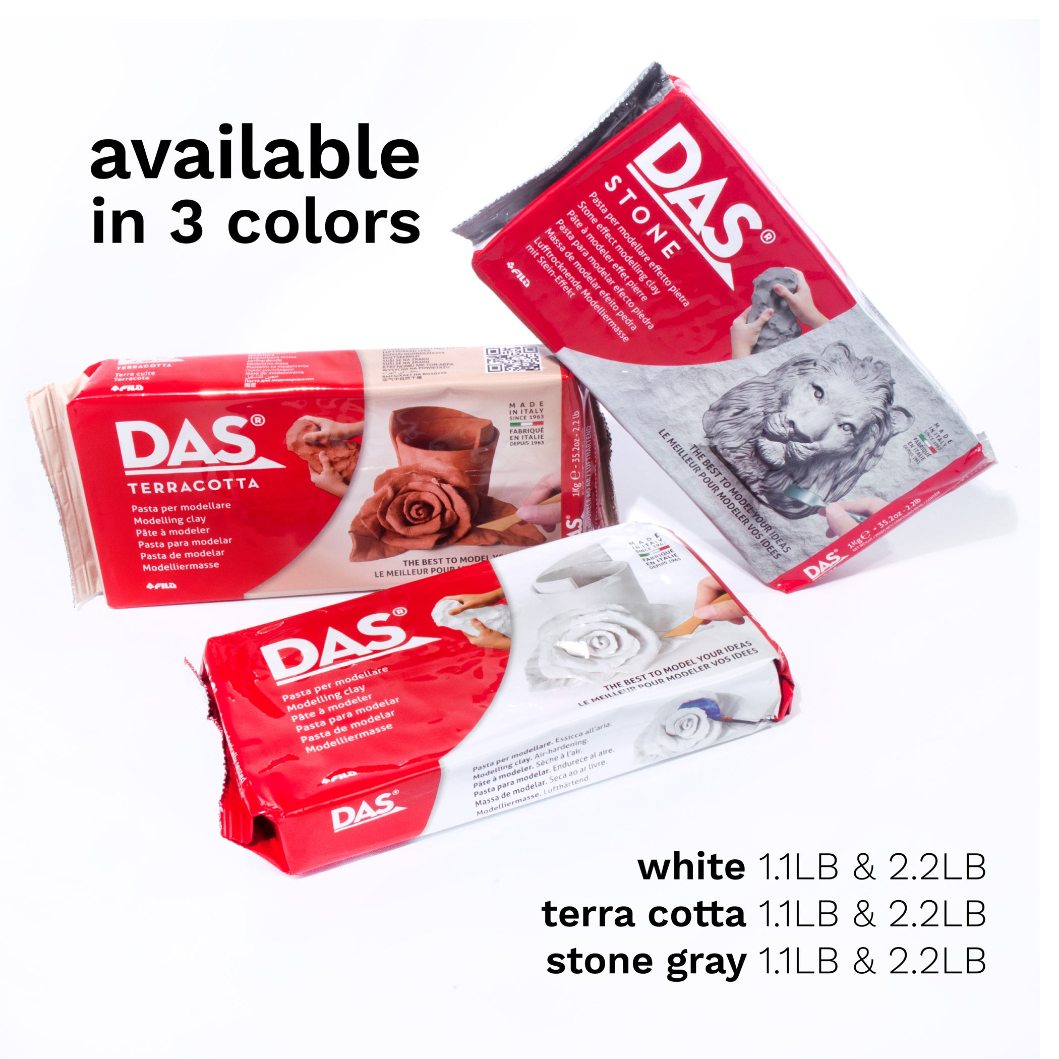 Modeling Clay Air Hardening, White, 2.2lb