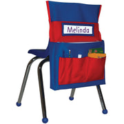 Chairback Buddy™ Pocket Chart, Blue/Red