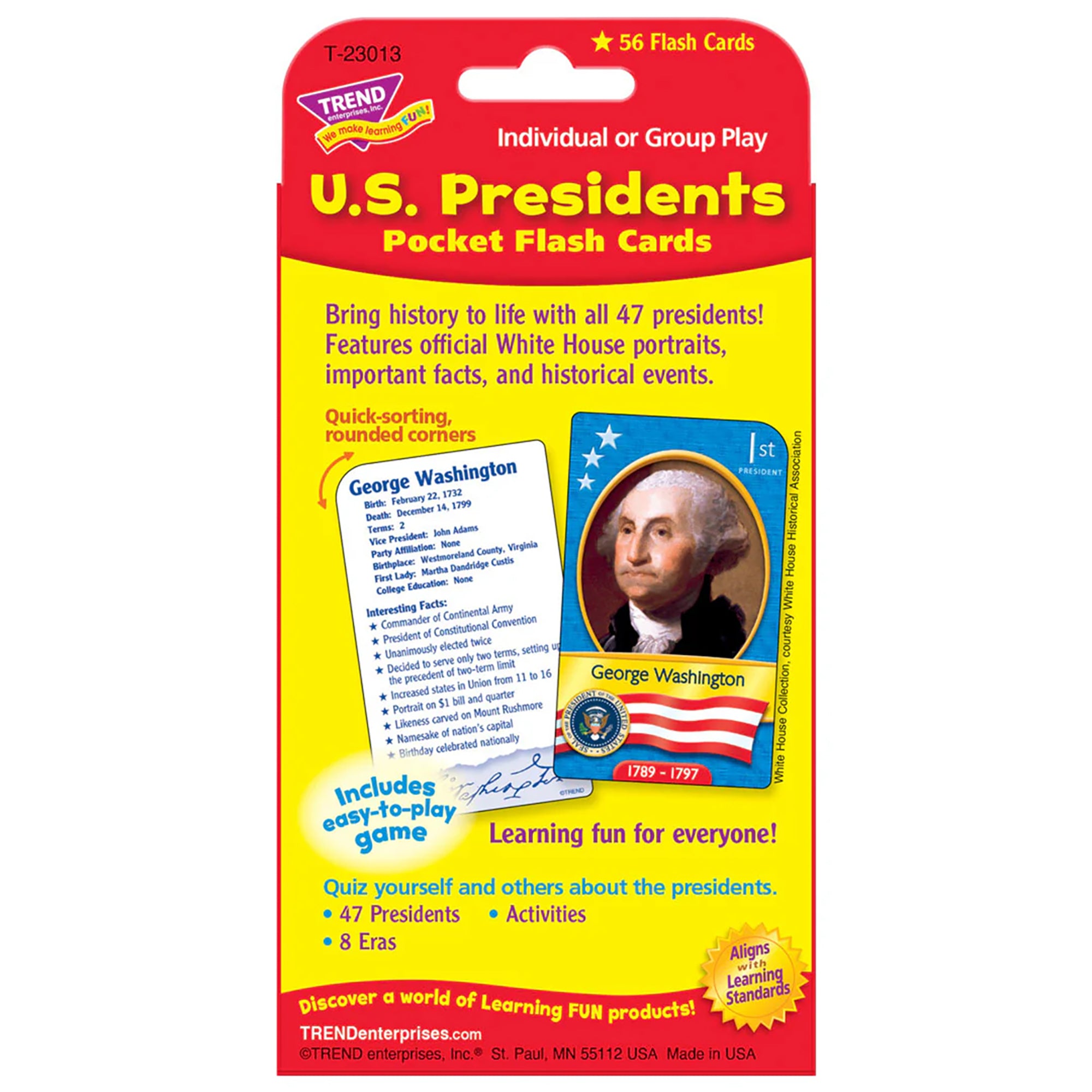 U.S. Presidents Pocket Flash Cards