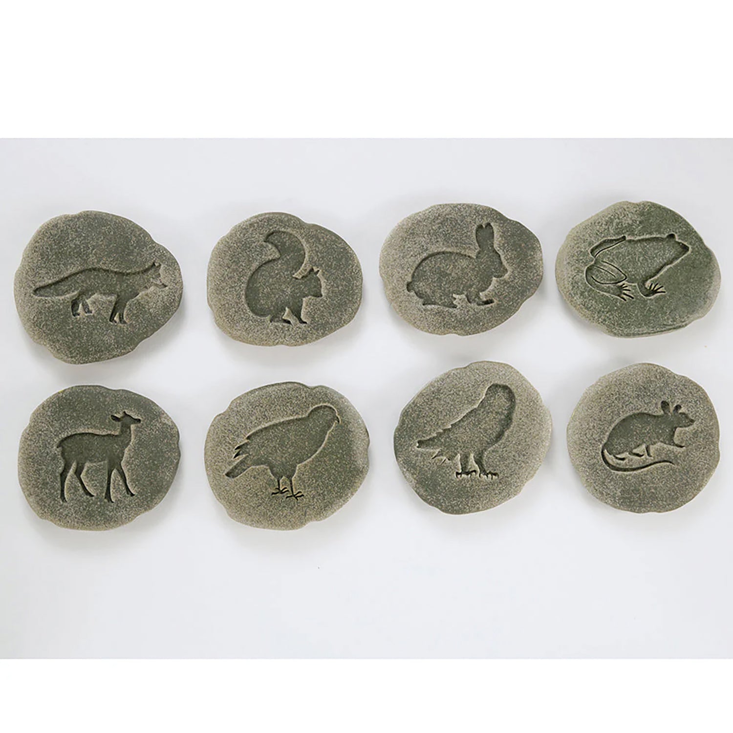 Let's Investigate Woodland Footprint Stones, Set of 8