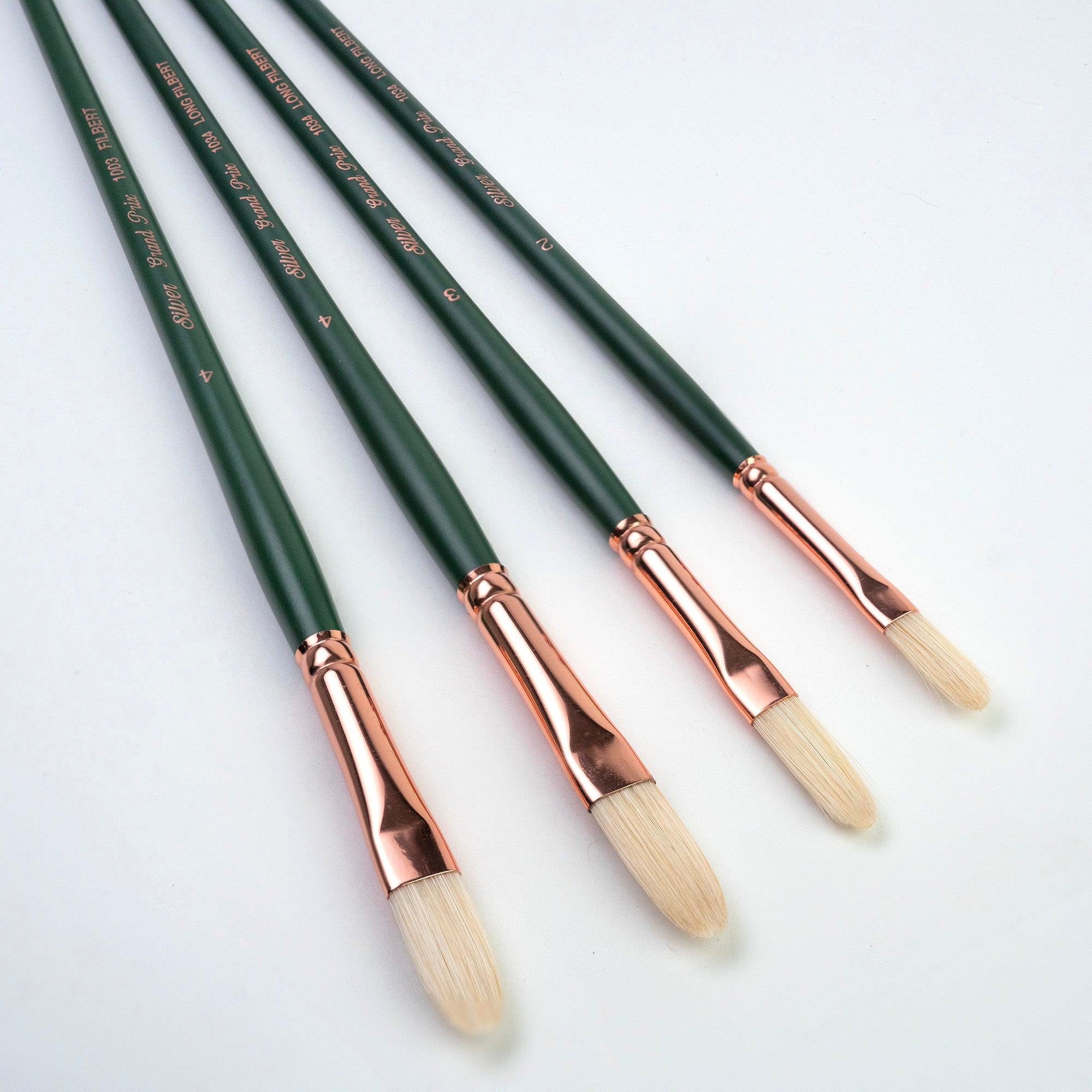 Grand Prix Long Filberts, 4 Brushes