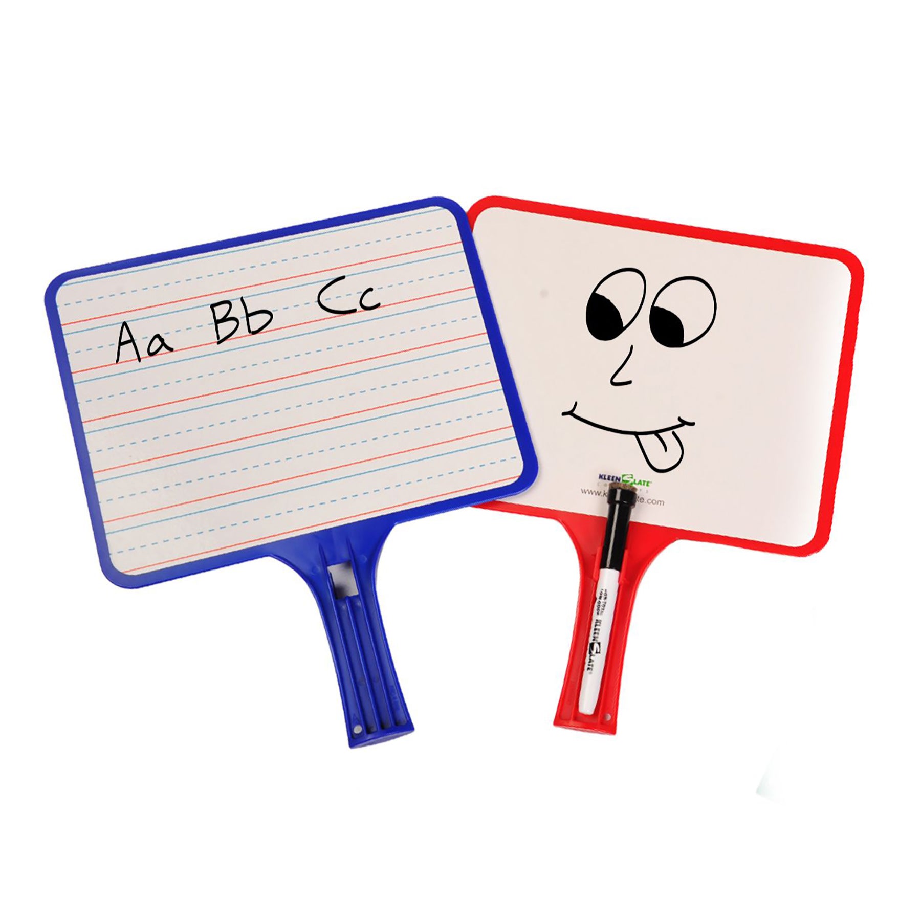 Rectangular Dry Erase Whiteboards with Markers, Blank/Lined Double-Sided, Assorted, Pack of 24