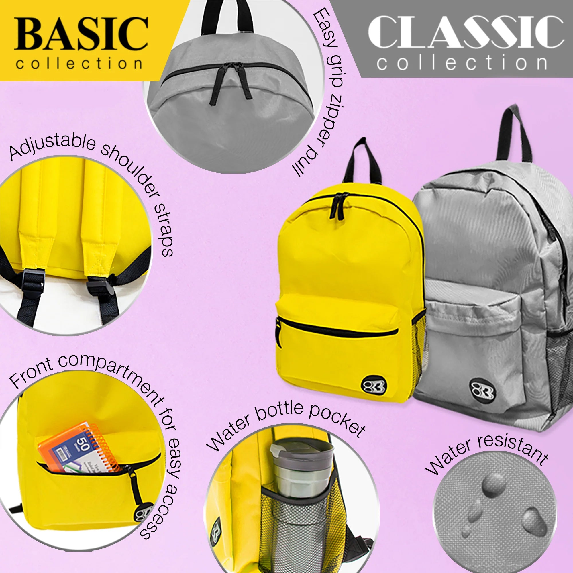 Basic Backpack 16" Burgundy