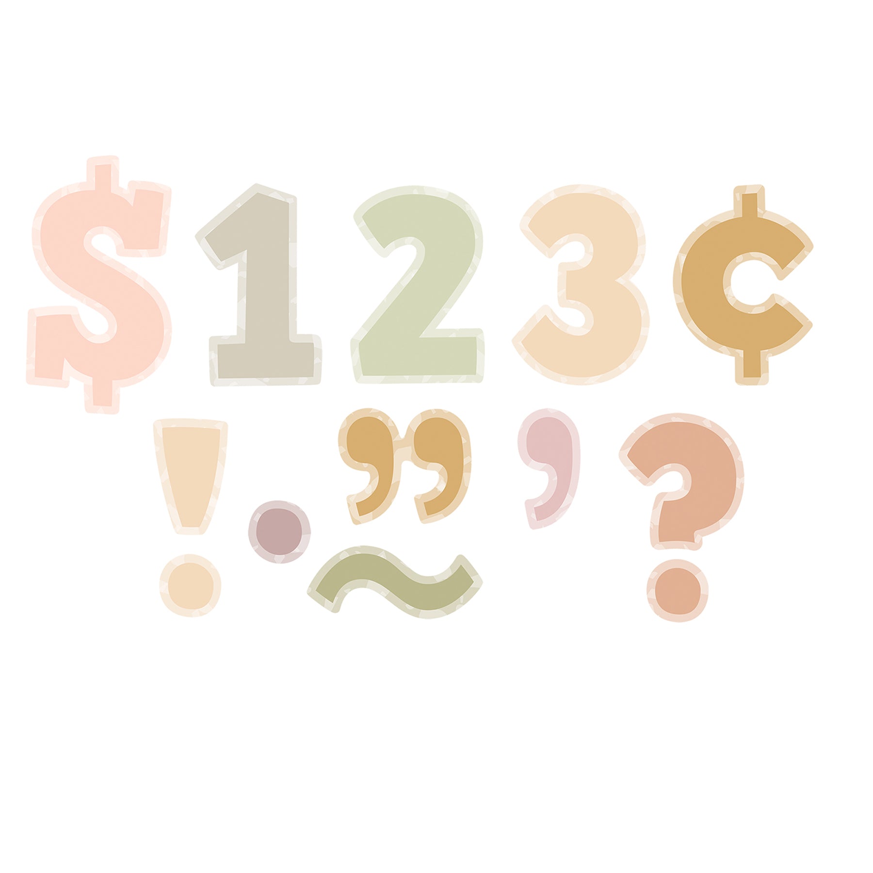 Terrazzo Tones 4" Bold Block Letters Combo Pack, 230 Pieces