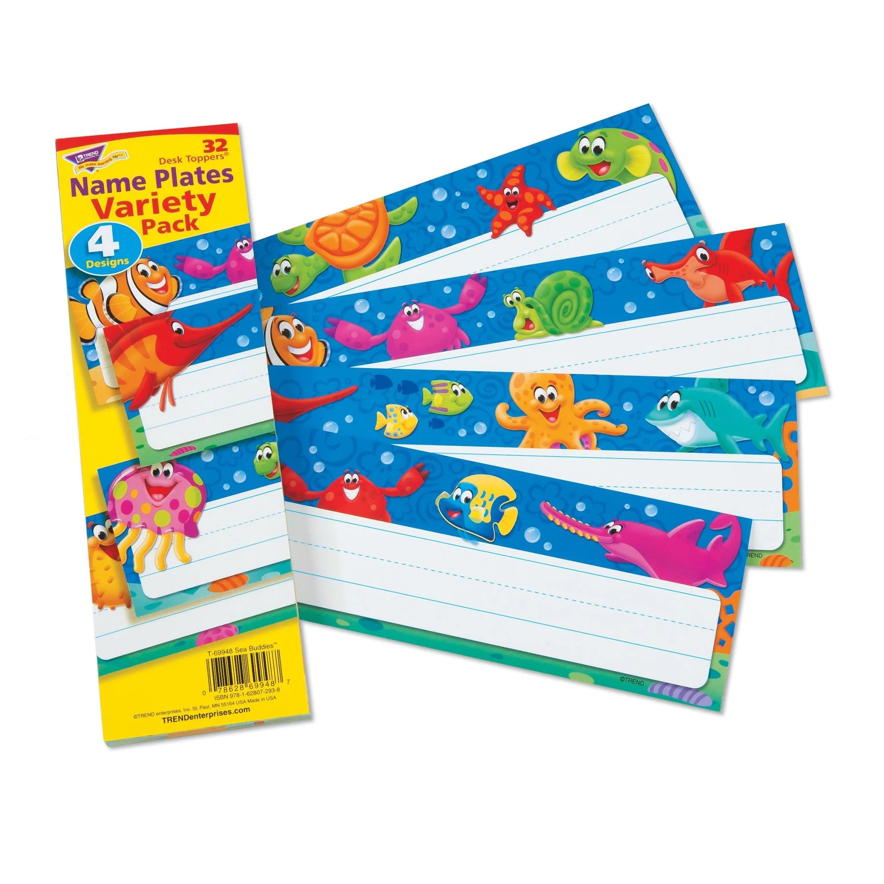 Sea Buddies™ Desk Toppers® Name Plates Var. Pk., 32 ct