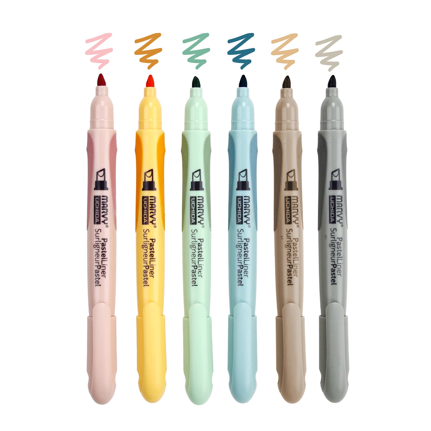 8000-6R PASTEL LINER RETRO 6PC SET