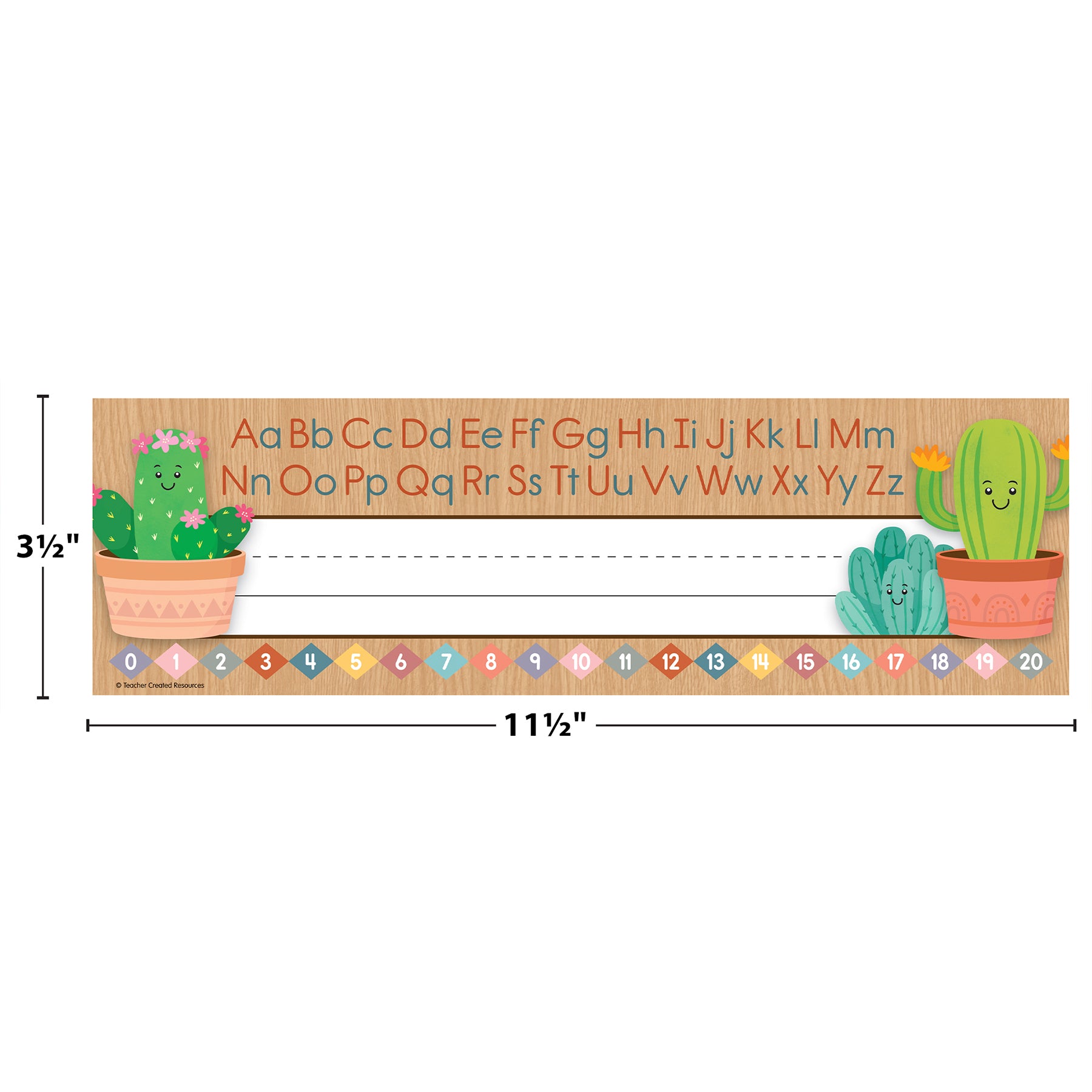 Happy Cactus Crew Flat Name Plates, Pack of 36