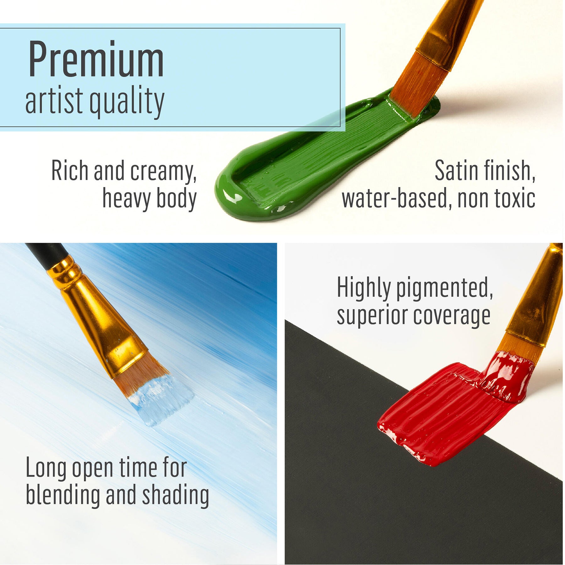 Acrylic Paint Multi-Surface Satin, 8oz., Real Brown