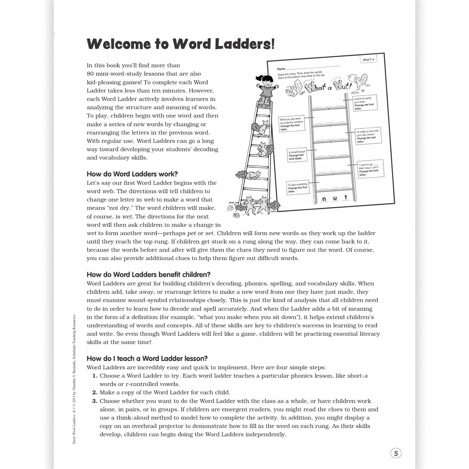 Daily Word Ladders, Grades K-1, 8-3/8" Width, 10-7/8" Length
