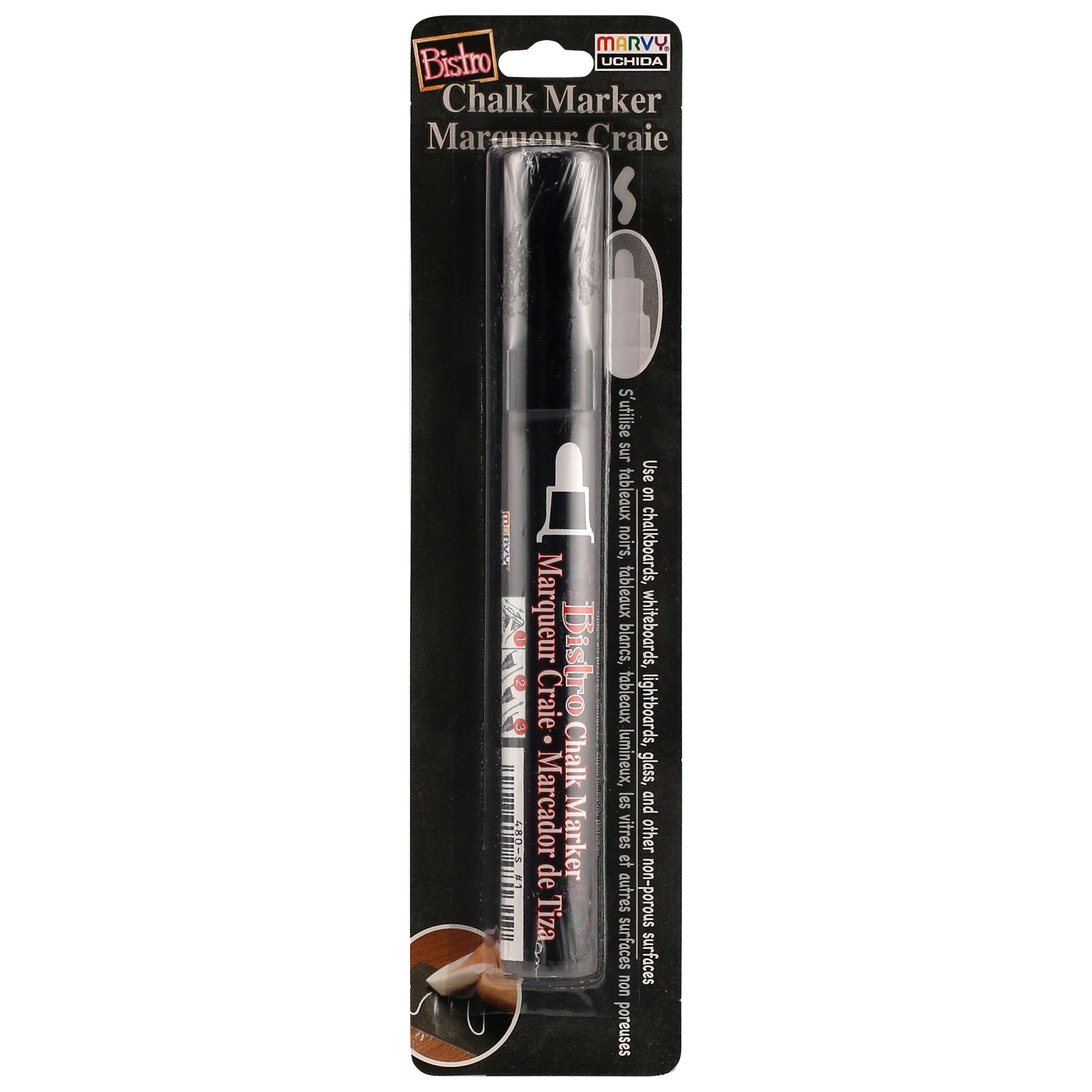 Bistro Chalk Marker Broad Tip, 480R-S, Black