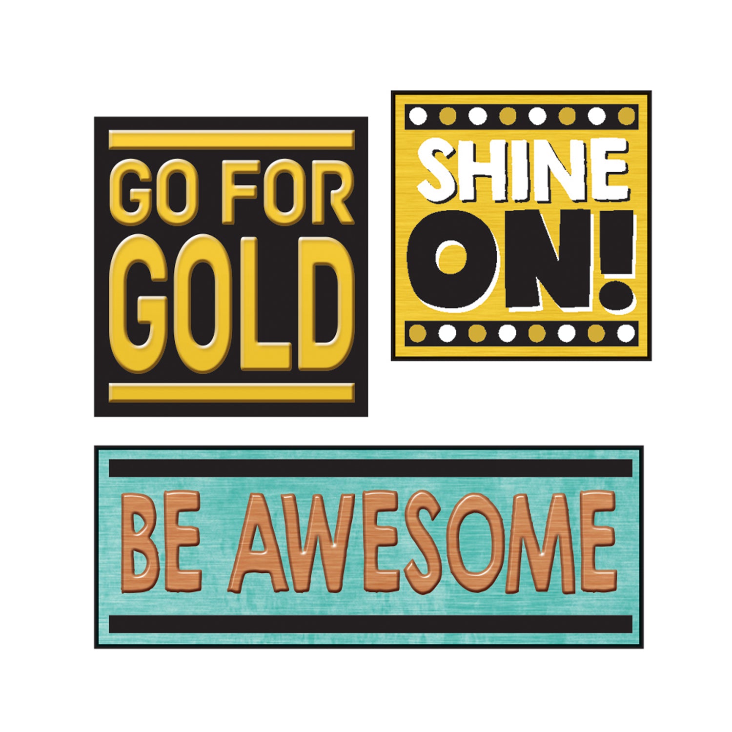 I ♥ Metal Motivating Messages superShapes Stickers - Large, 88 Count
