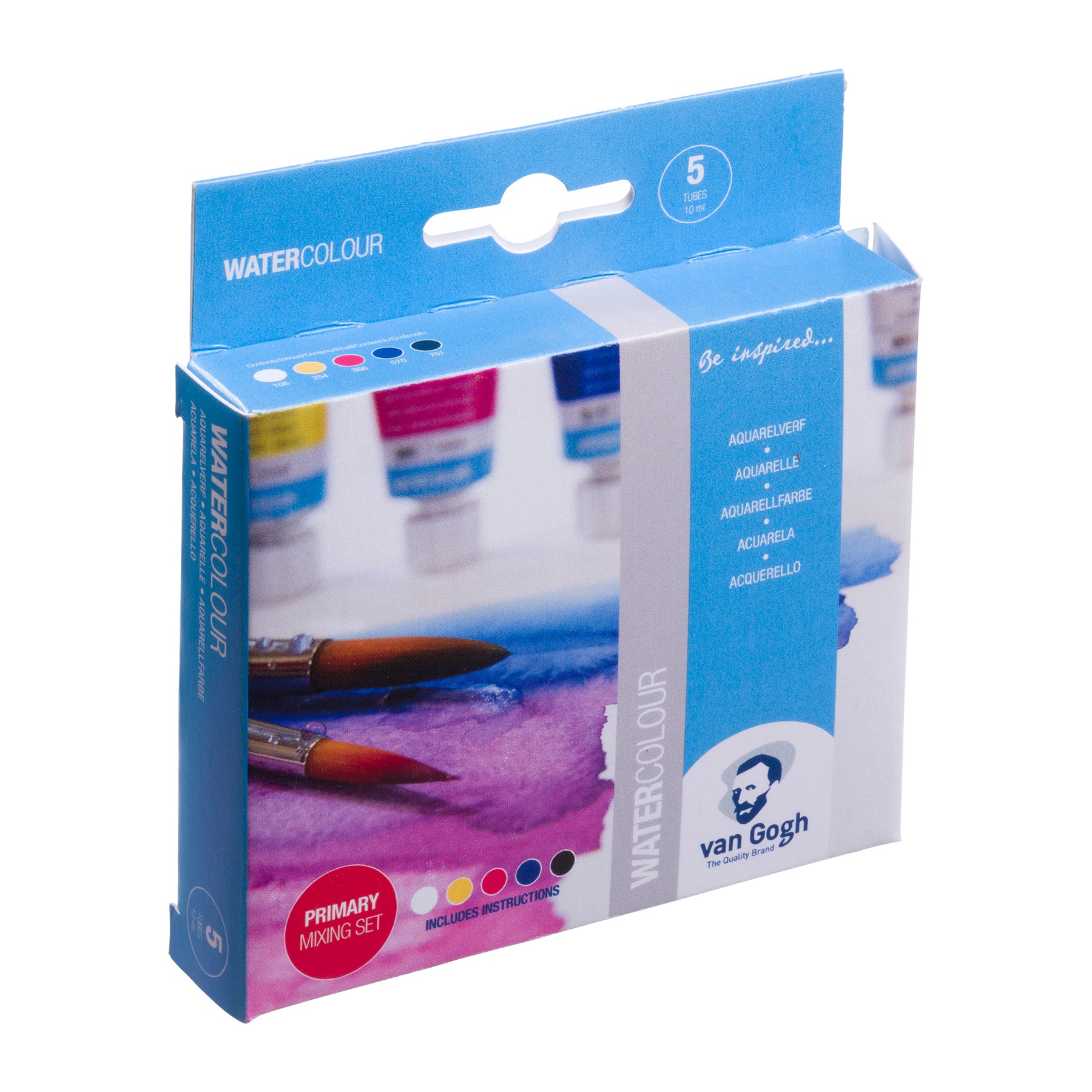 Watercolor Tube Set, 5 x 10mL, Primary Mixing Selection