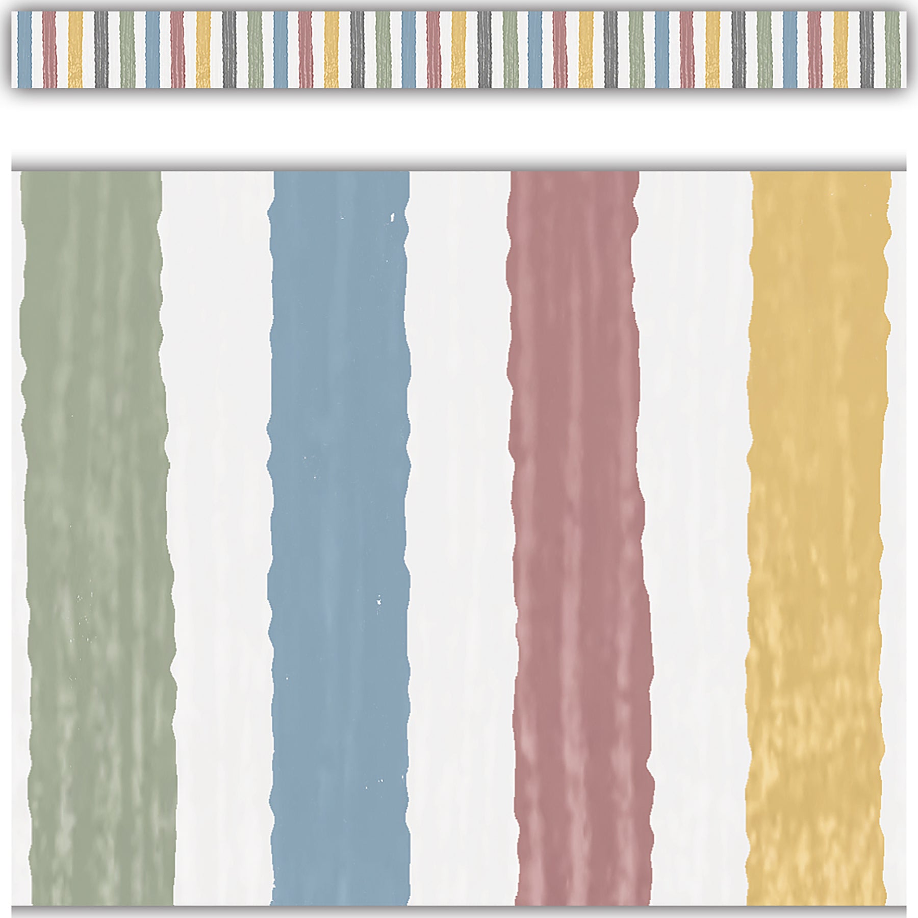 Classroom Cottage Stripes Straight Border Trim, 35 Feet