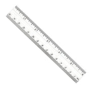 Double Bevel Plastic Ruler, 6", Clear