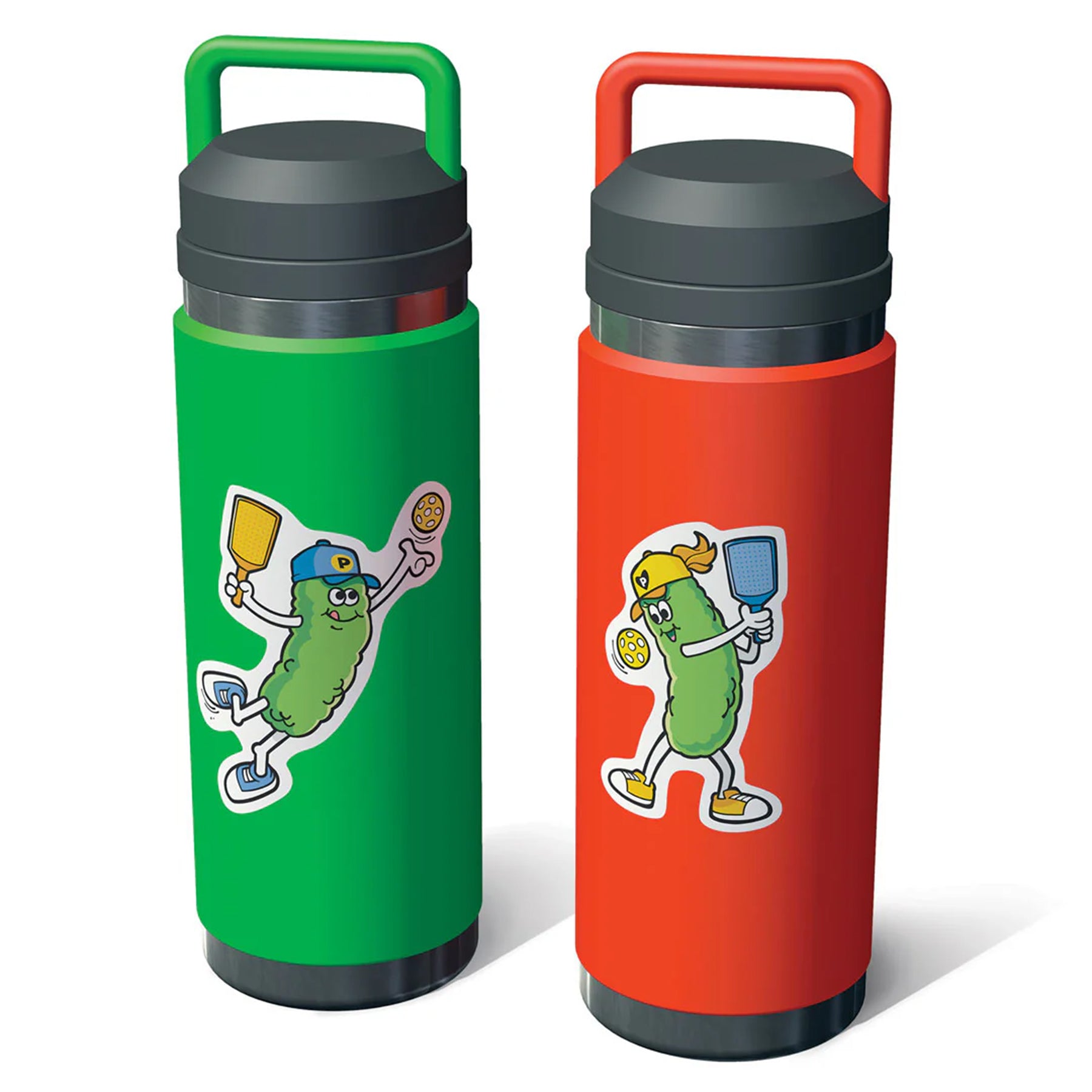 Pickleball Players Vinyl Stickers, Pack of 3