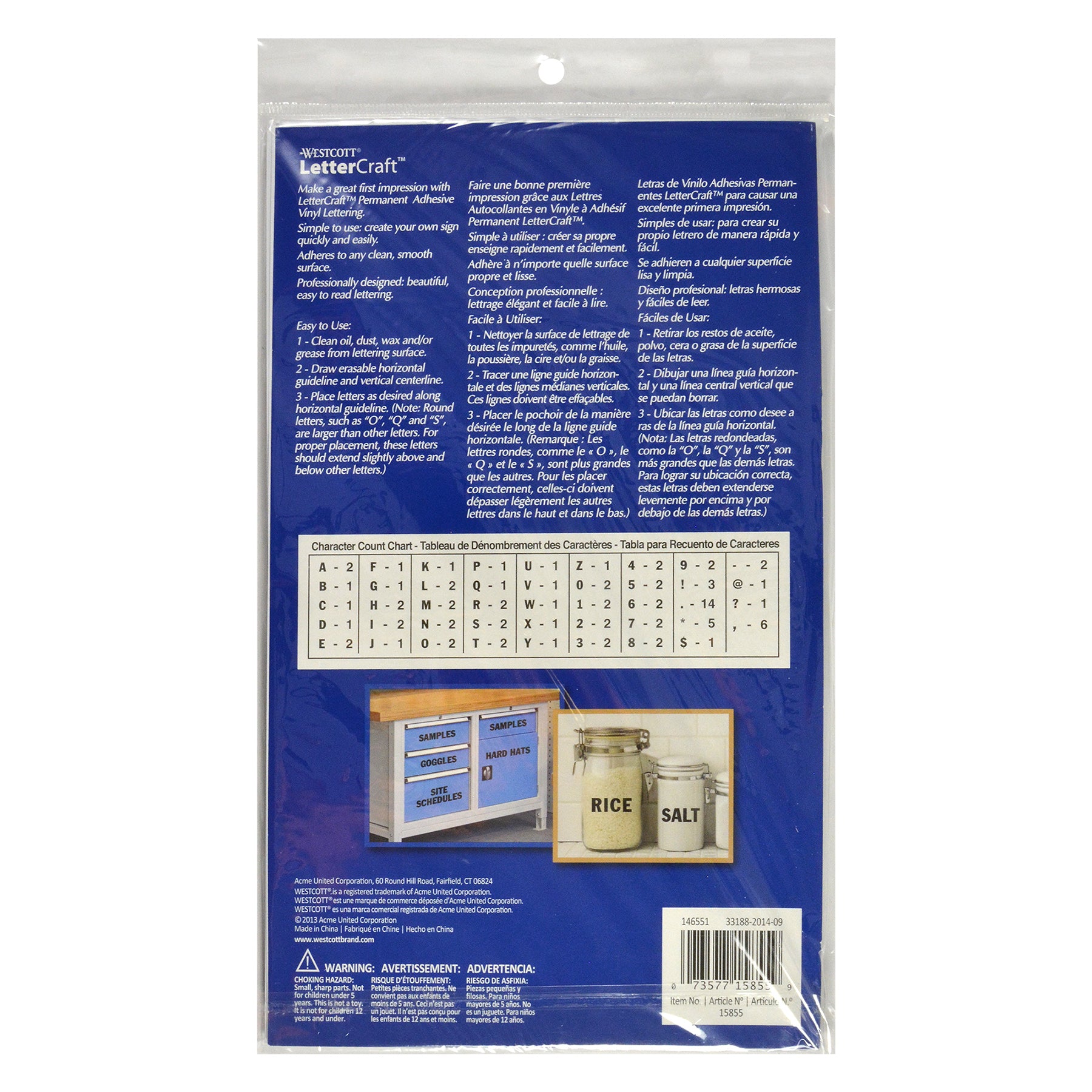 LetterCraft Permanent Vinyl Lettering, Franklin Gothic, 6-Inch, Black
