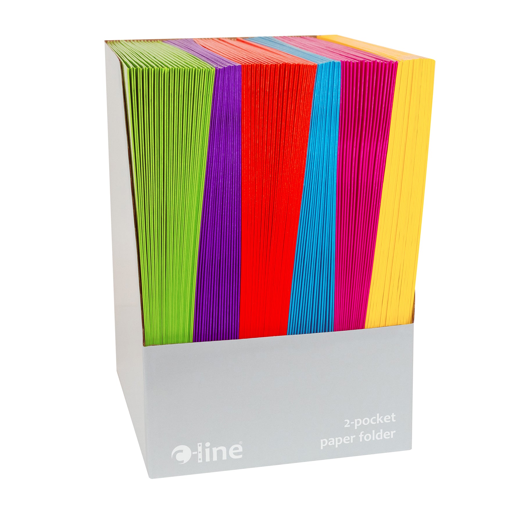 2-Pocket Laminated Paper Portfolio with 3-Hole Punch, Assorted, 1 Each