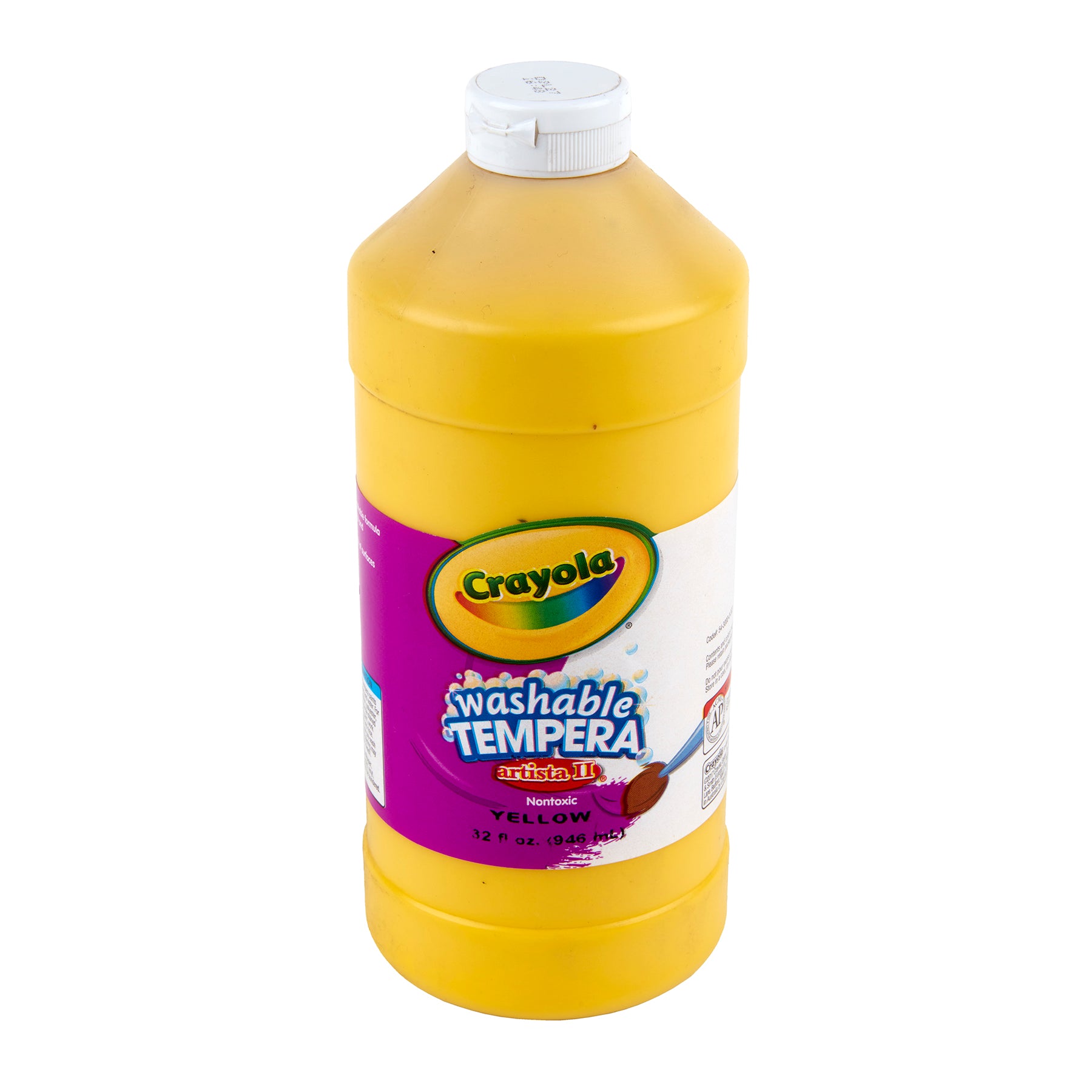Artista II Washable Tempera Paint, 32 oz, Yellow