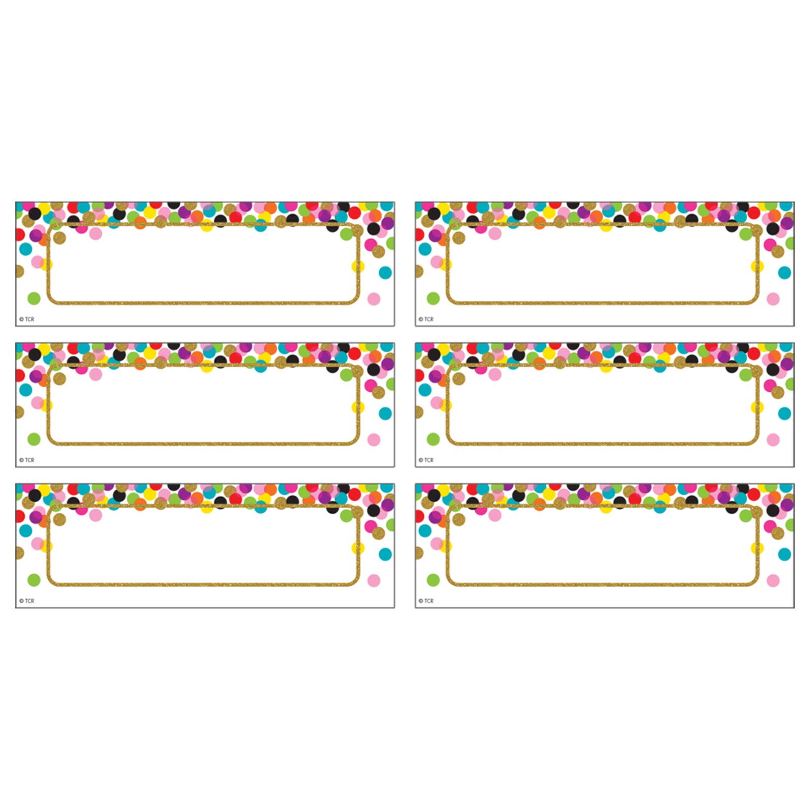 Confetti Labels Magnetic Accents