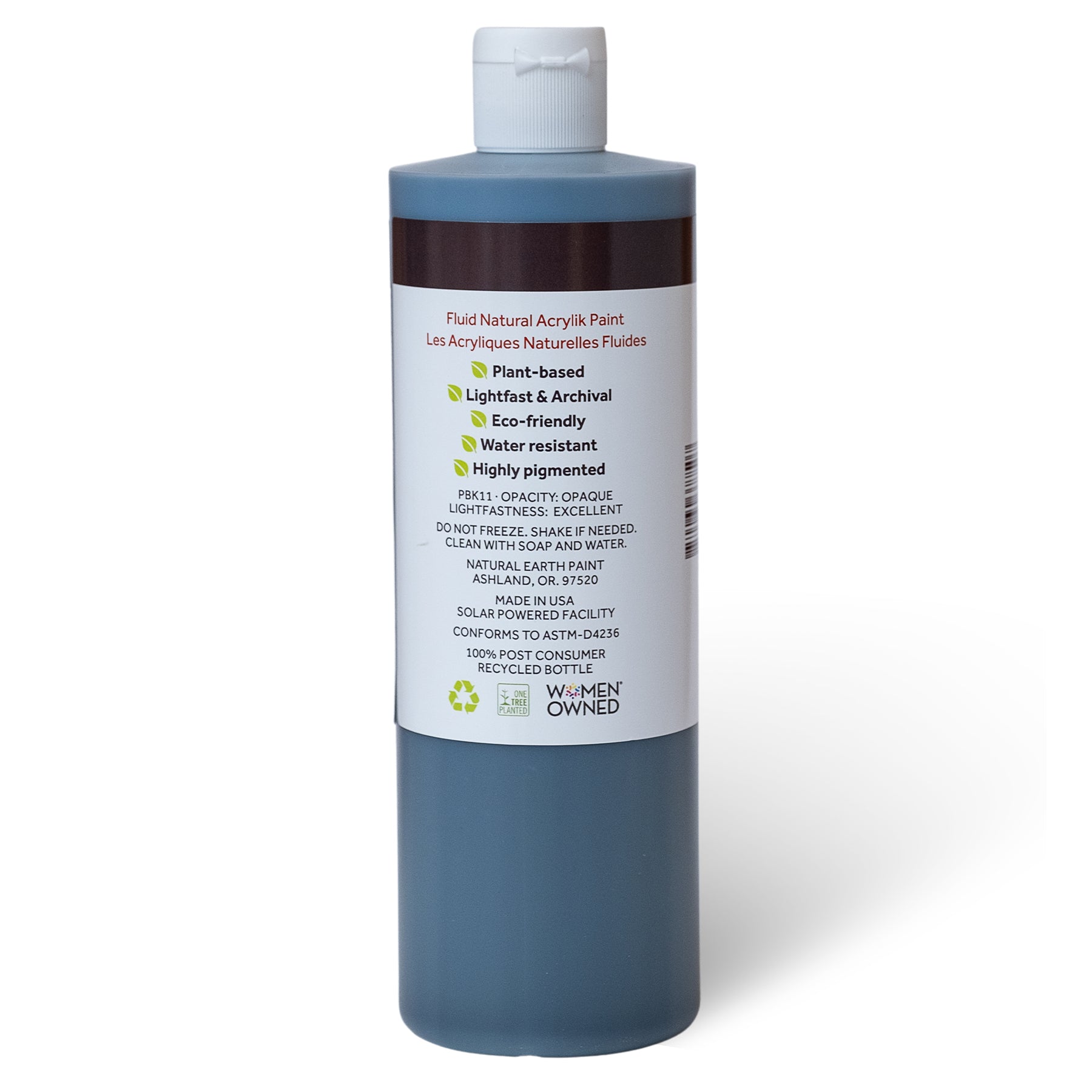 Natural Fluid Acrylik - 16 oz - Black Ochre