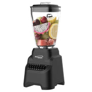 Brentwood 500 Watt 10-Speed Countertop Blender with Pulse Button, 5.3-Cup Glass Jar, Stainless Steel Blades, Non-Slip Base, Dishwasher-Safe Parts, Black