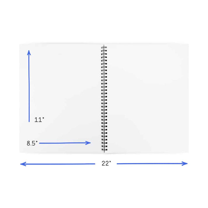 Spiral Sketchbook - 5.75"x8.75", 1 Book, Black 100 pg