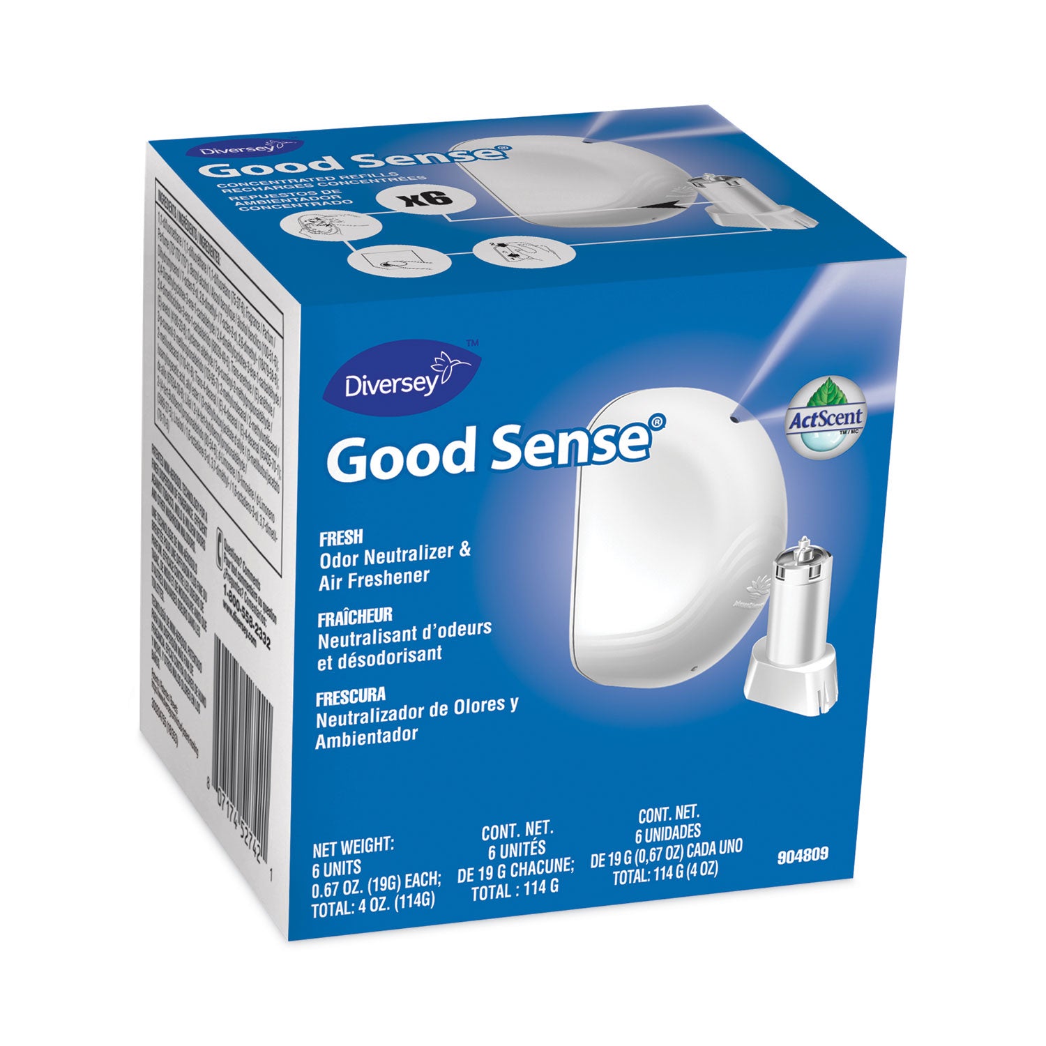 Cartridge - 0.67 oz - Fresh - Odor Neutralizer, Long Lasting, Wall Mountable - 12 / Carton