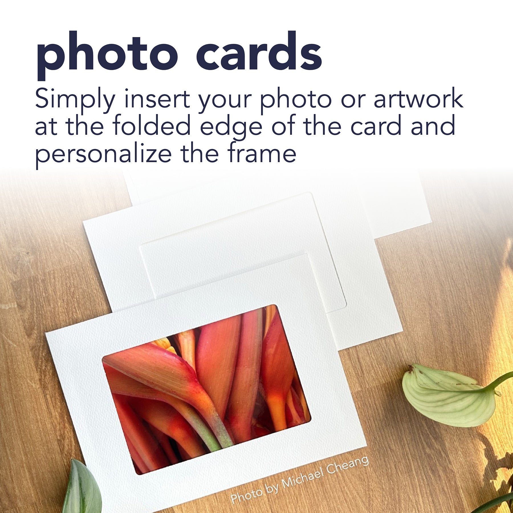 Photo Frame Cards & Envelopes, Plain Border, Full Size, 5x6.875 inch, 6 Pack