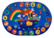 Noah's Voyage Circletime Rug - 6ft x 9ft - Oval - Blue