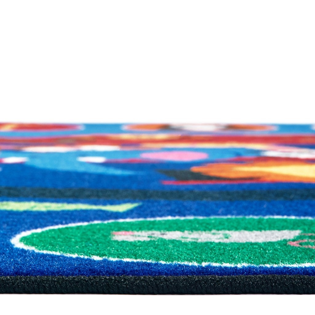 Noah's Voyage Circletime Rug - 8ft x 12ft - Oval - Blue