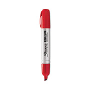 Chisel Marker Point - Red Ink - Silver Plastic Barrel - 1 Dozen