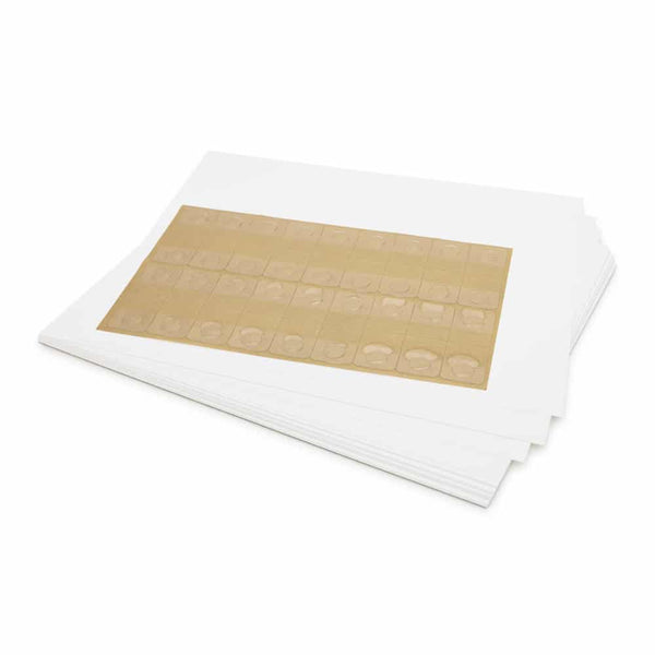 Art Board with Hang Ups - 25 shts, White 10"x13"