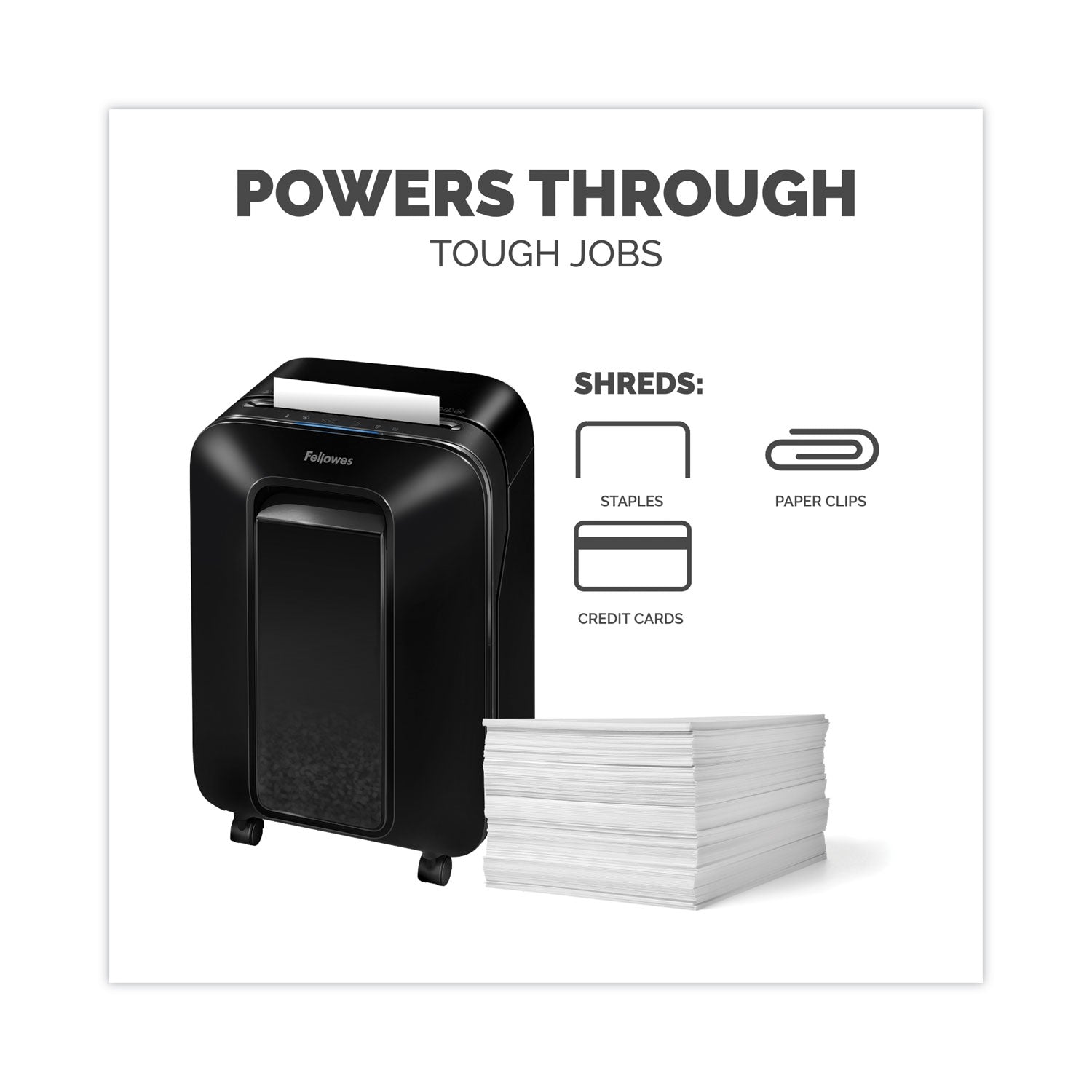 Micro Cut - 12 Per Pass - for shredding Paper, Paper Clip, Credit Card, Staples - 0.156" x 0.500" Shred Size - P-4 - 9 ft/min - 9" Throat - 10 Minute Run Time - 6 gal Wastebin Capacity - Black