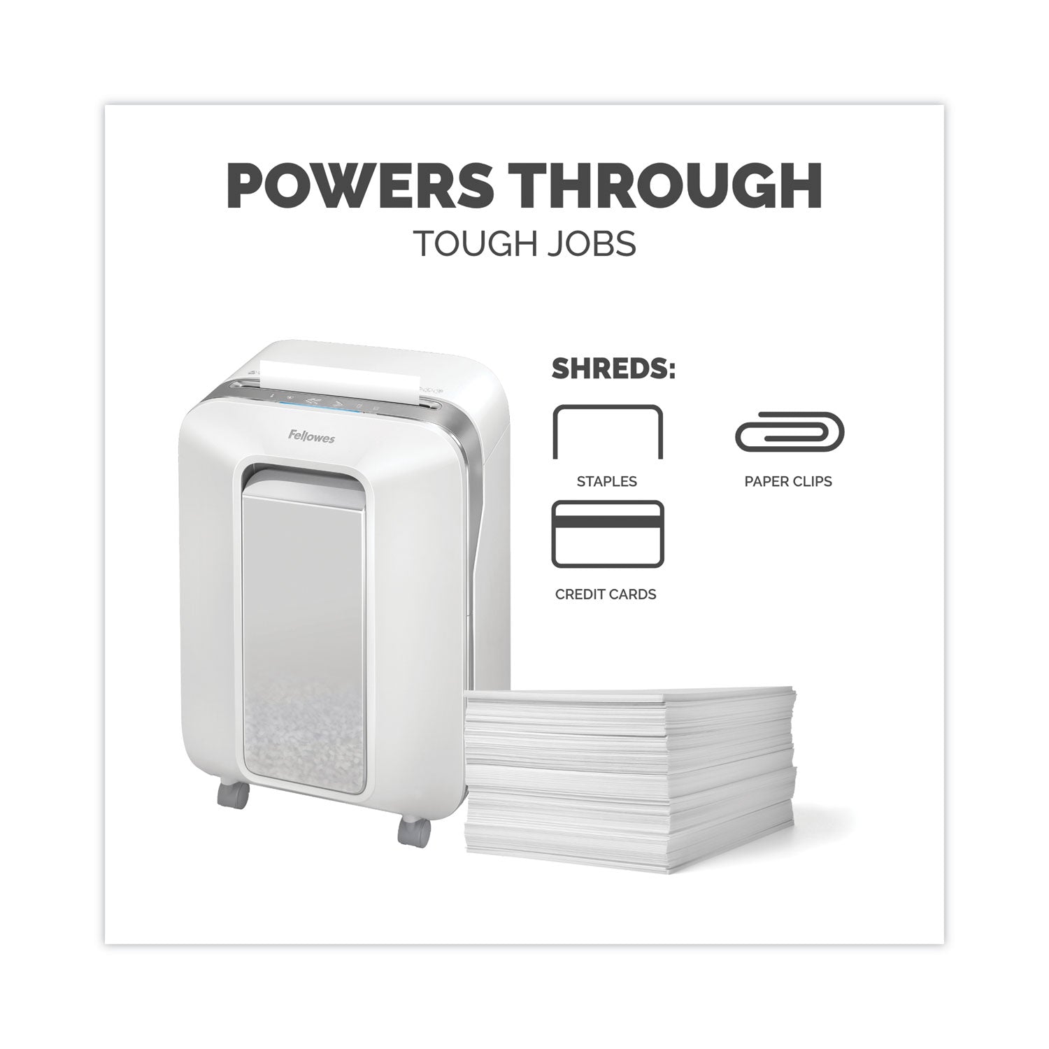 Continuous Shredder - Micro Cut - 12 Per Pass - for shredding Paper, Paper Clip, Credit Card, Staples, Junk Mail - 0.156" x 0.500" Shred Size - P-4 - 10 Minute Run Time - 15 Minute Cool Down Time - 6 gal Wastebin Capacity - White