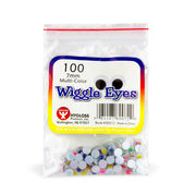 Wiggle Eyes - Paste On, 7 mm Asst'd , 100