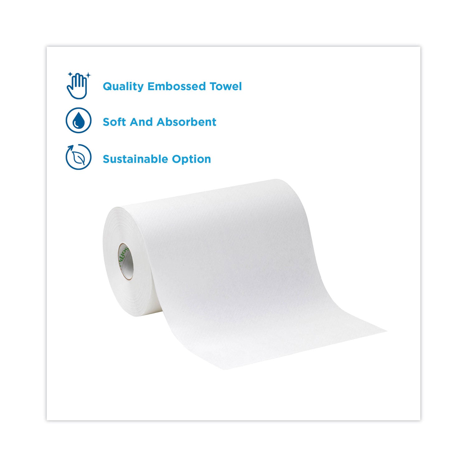 1 Ply - 9" Width x 400 ft Length - White - 6 / Carton