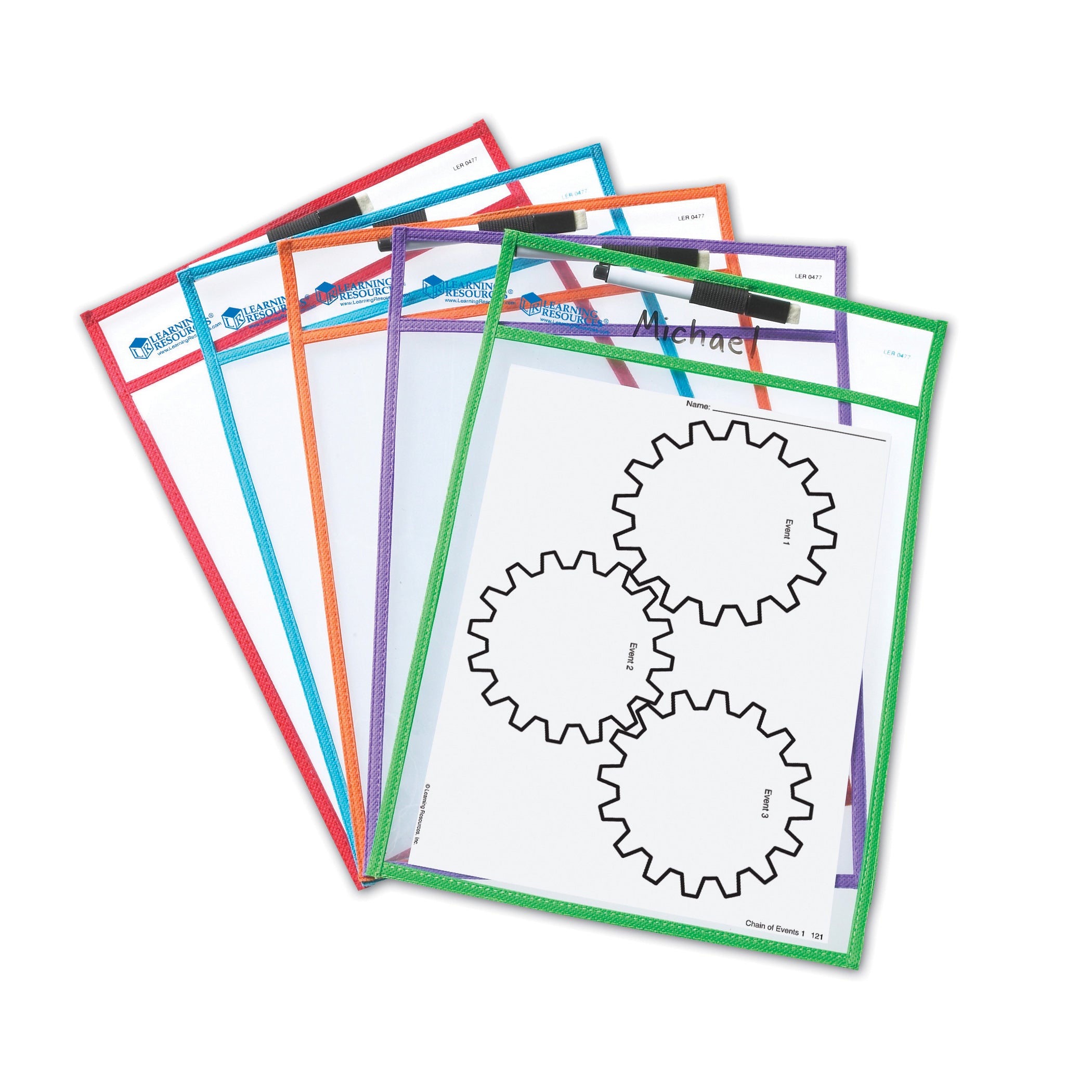 Write & Wipe Pockets, Set of 5