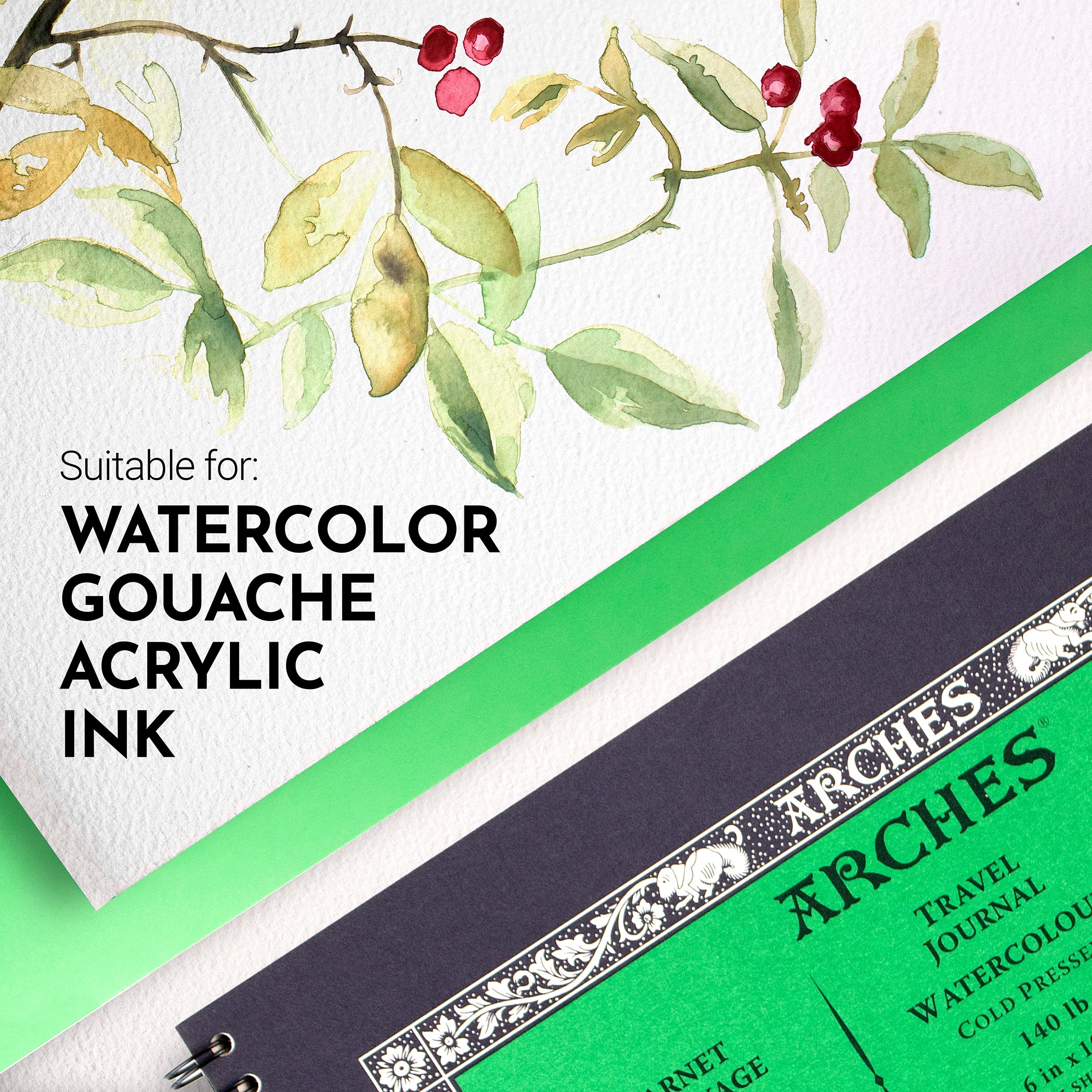 WATERCOLOR PAPER JOURNAL 10X6 COLD