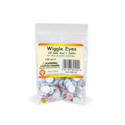 Wiggle Eyes - Paste On, 10 mm Asst'd, 100
