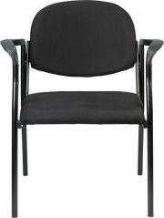 Dakota Chair With Arms - Black Fabric