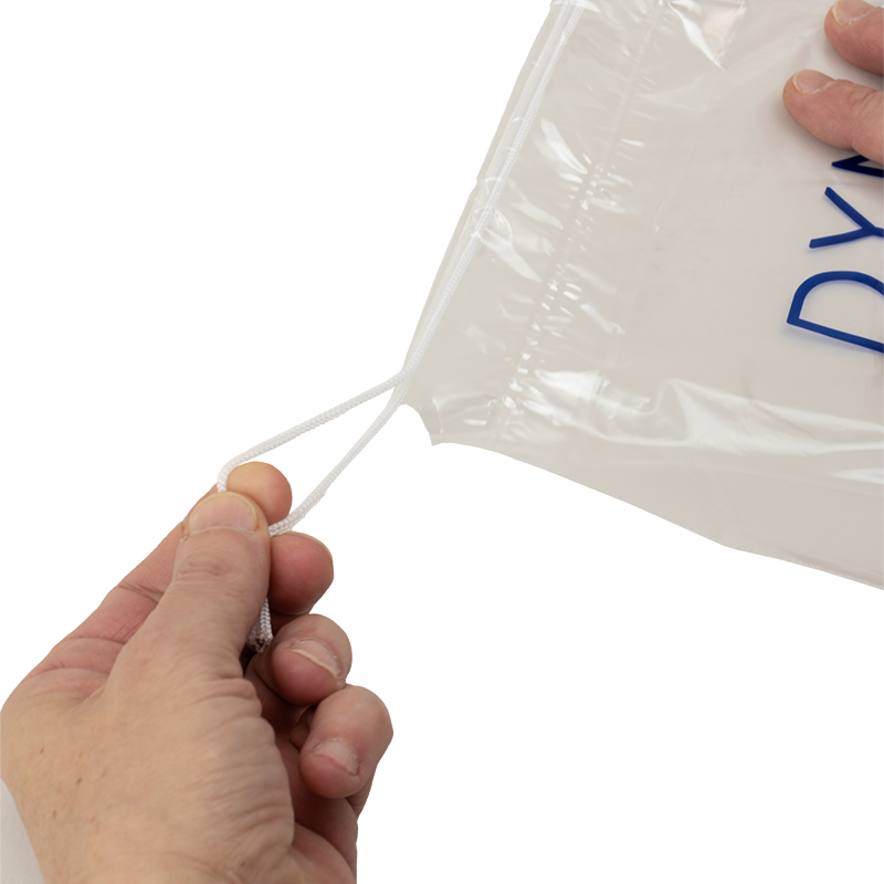 Patient Belonging Bag - Drawstring, 16" x 18" x 4", Clear250 Quantity  per Case