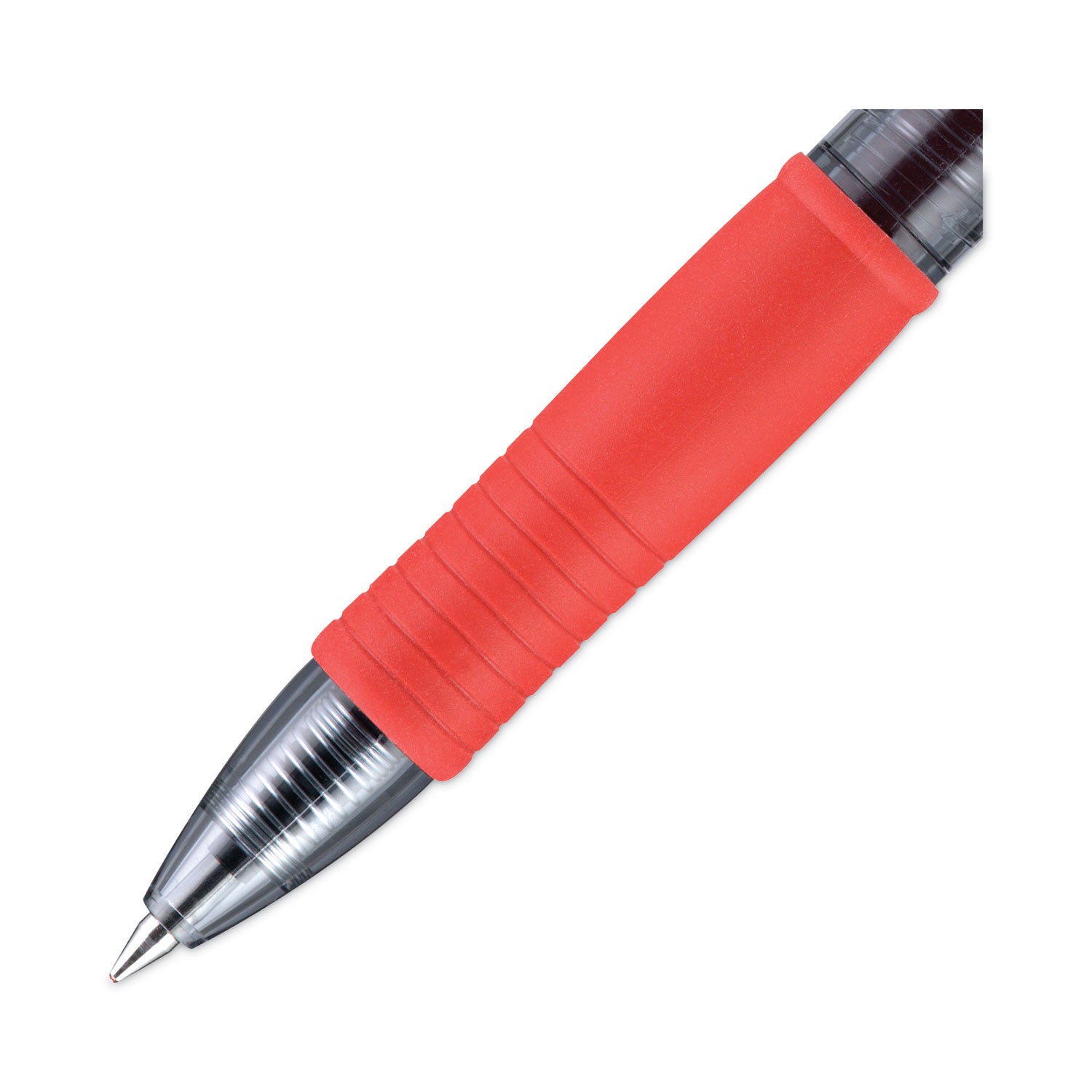 G2 Premium Gel Ink Retractable Pens - 0.7 mm Fine Pen Point - Refillable - Retractable - Red Ink - Gel-based - Clear Barrel - 1 Dozen
