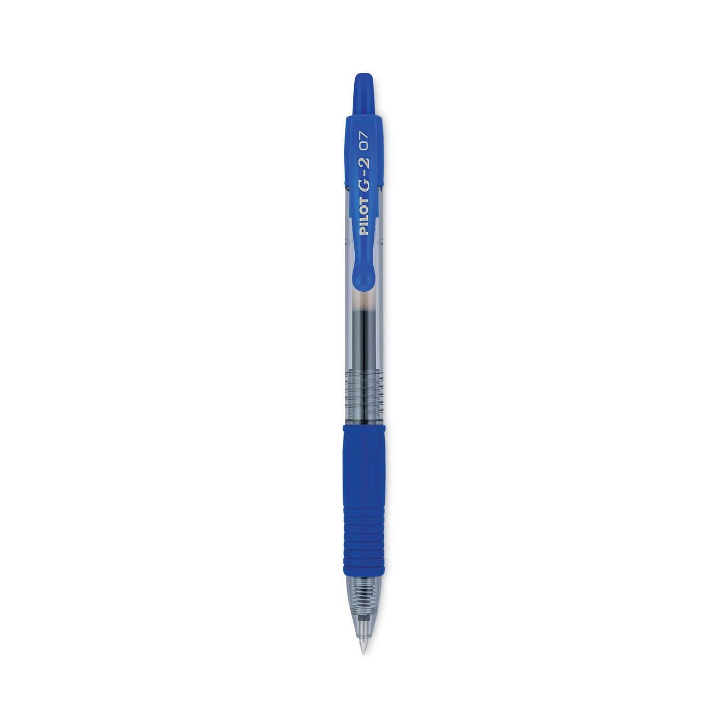 G2 Premium Gel Ink Retractable Pens - 0.7 mm Fine Pen Point - Refillable - Retractable - Blue Ink - Gel-based - Clear Barrel - 1 Dozen