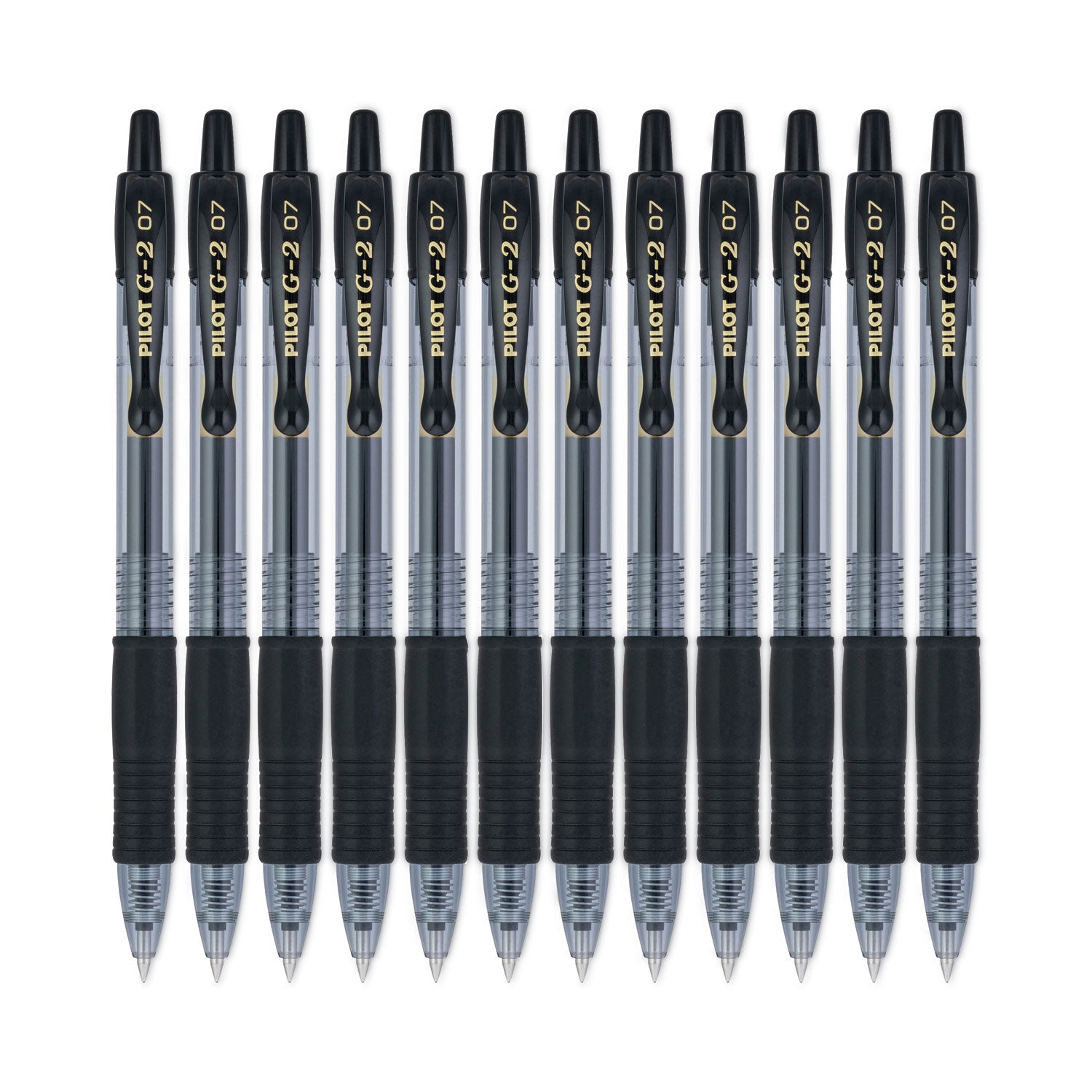 G2 Premium Gel Ink Retractable Pen - 0.7 mm Fine Pen Point - Refillable - Retractable - Black Ink - Gel-based - Clear Barrel - 1 Dozen
