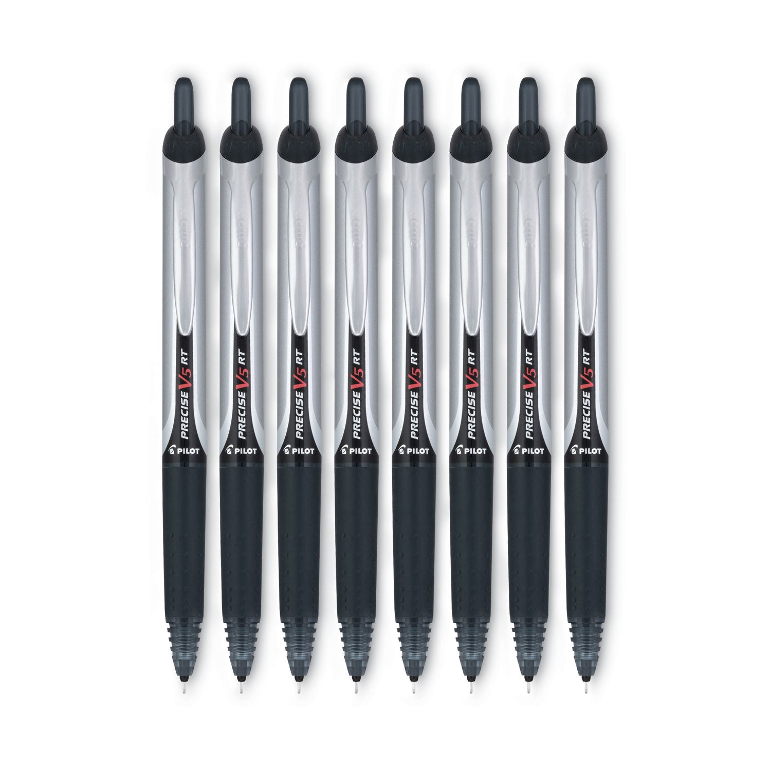 Pilot Extra-Fine Premium Retractable Rolling Ball Pens - 0.5 mm Extra Fine Needle Pen Point - Refillable - Retractable - Black Ink - Water Based - Black Barrel - Writing - 1 Dozen