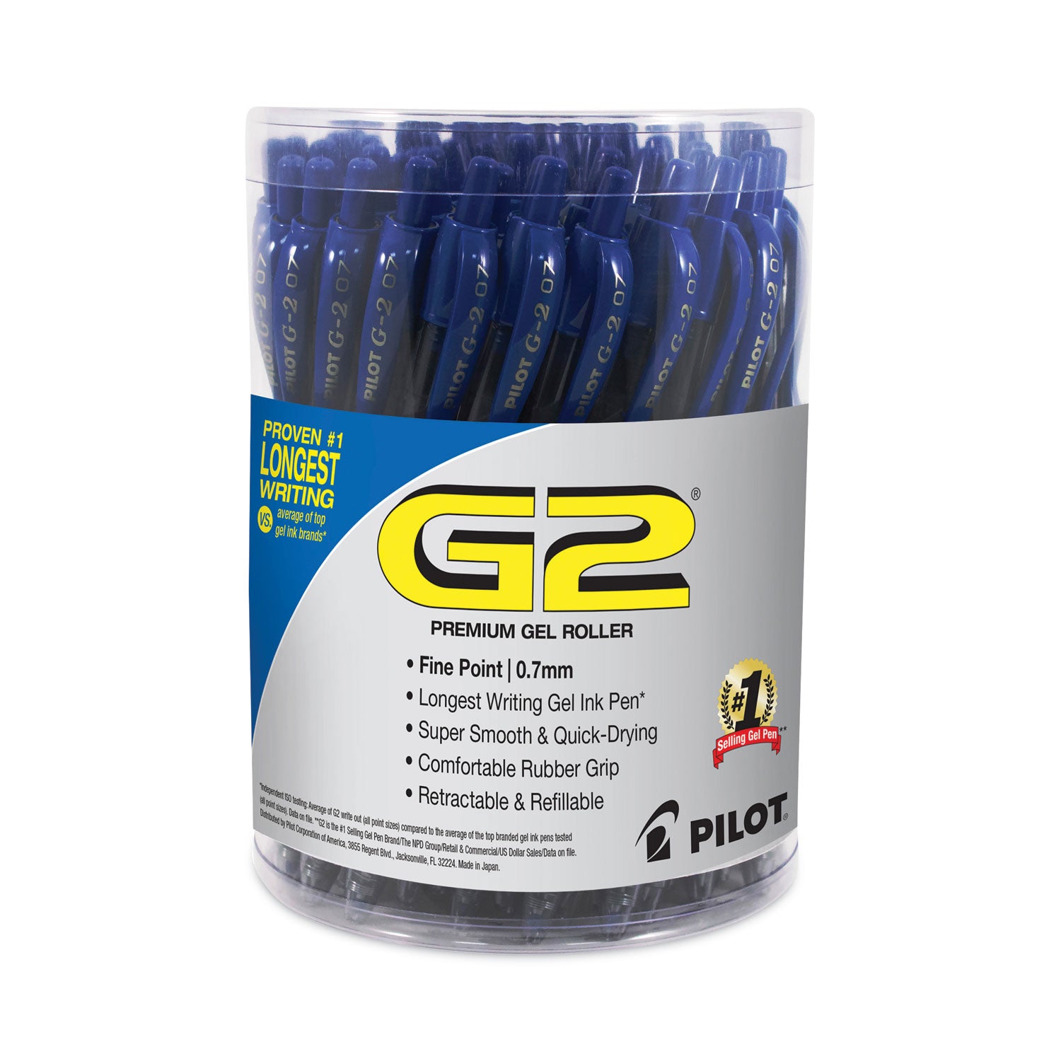 0.7 mm Fine Pen Point - Refillable - Retractable - Black Ink - Black Barrel - 36 / Pack