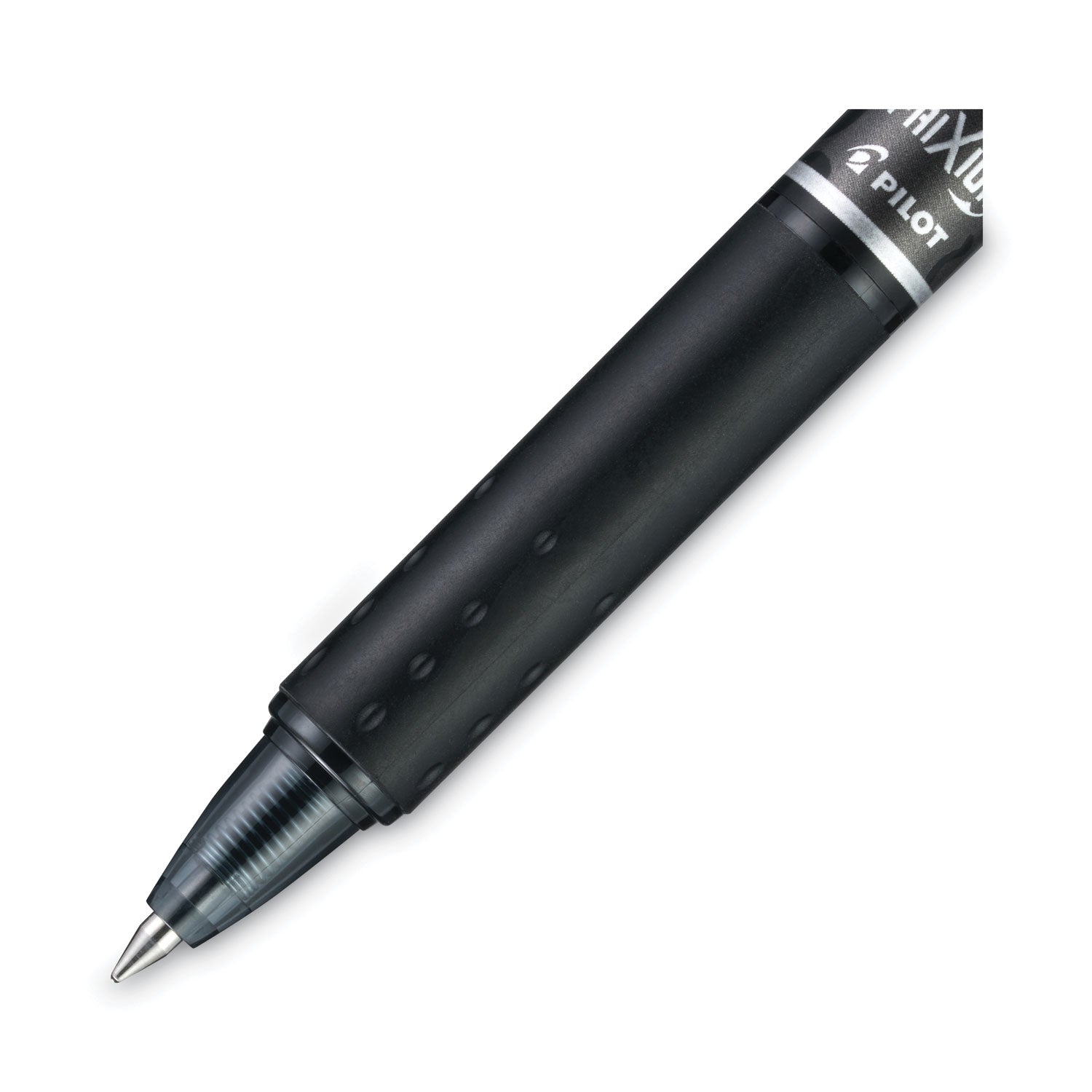 0.7 mm Fine Pen Point - Retractable - Erasable - Black Ink - Gel-based - Black Barrel - Document, Writing - 1 Dozen