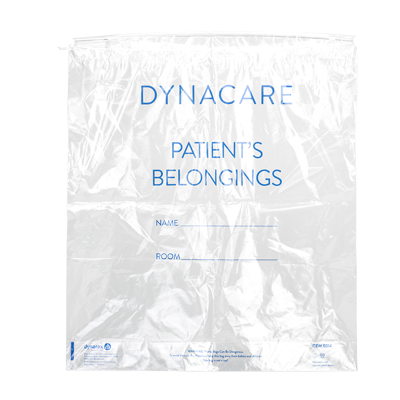 Patient Belonging Bag - Drawstring, 18" x 20" x 4", Clear250 Quantity  per Case