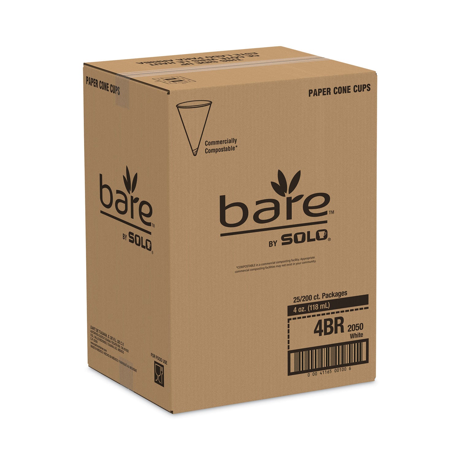 Cone Water Cups, 4 oz, Paper, White, 200/Pack