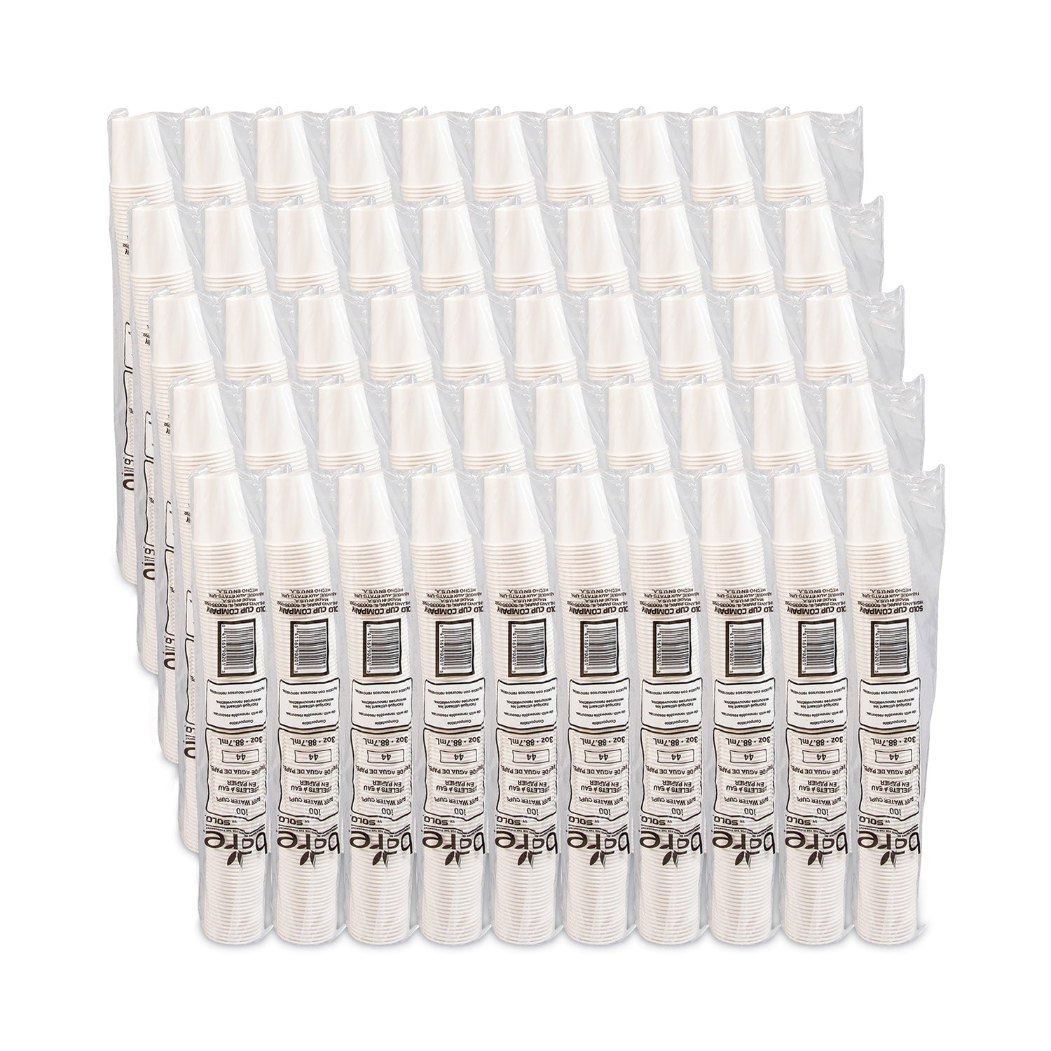 Paper Water Cups, 3 oz, White, 100/Pack
